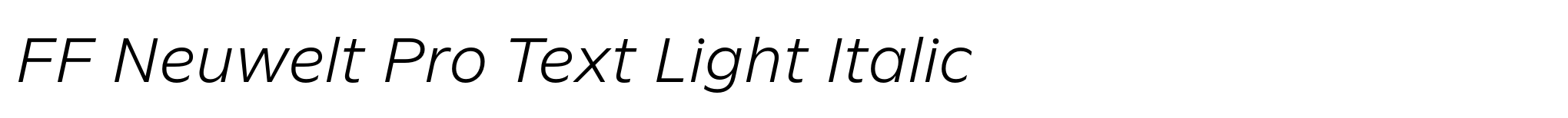 FF Neuwelt Pro Text Light Italic image